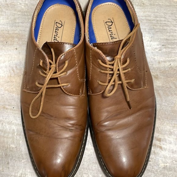 David Stone Shoes Mens Size 9 Brown Lace Up Tie Dress‎ Square - Picture 6 of 9